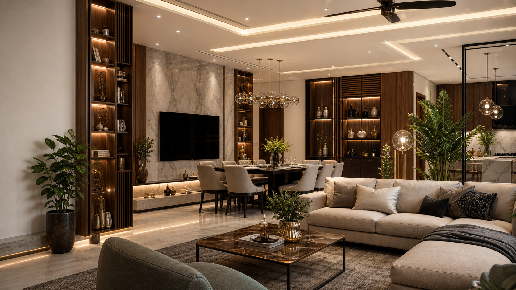 Premium living room interior design by The Elite Interior